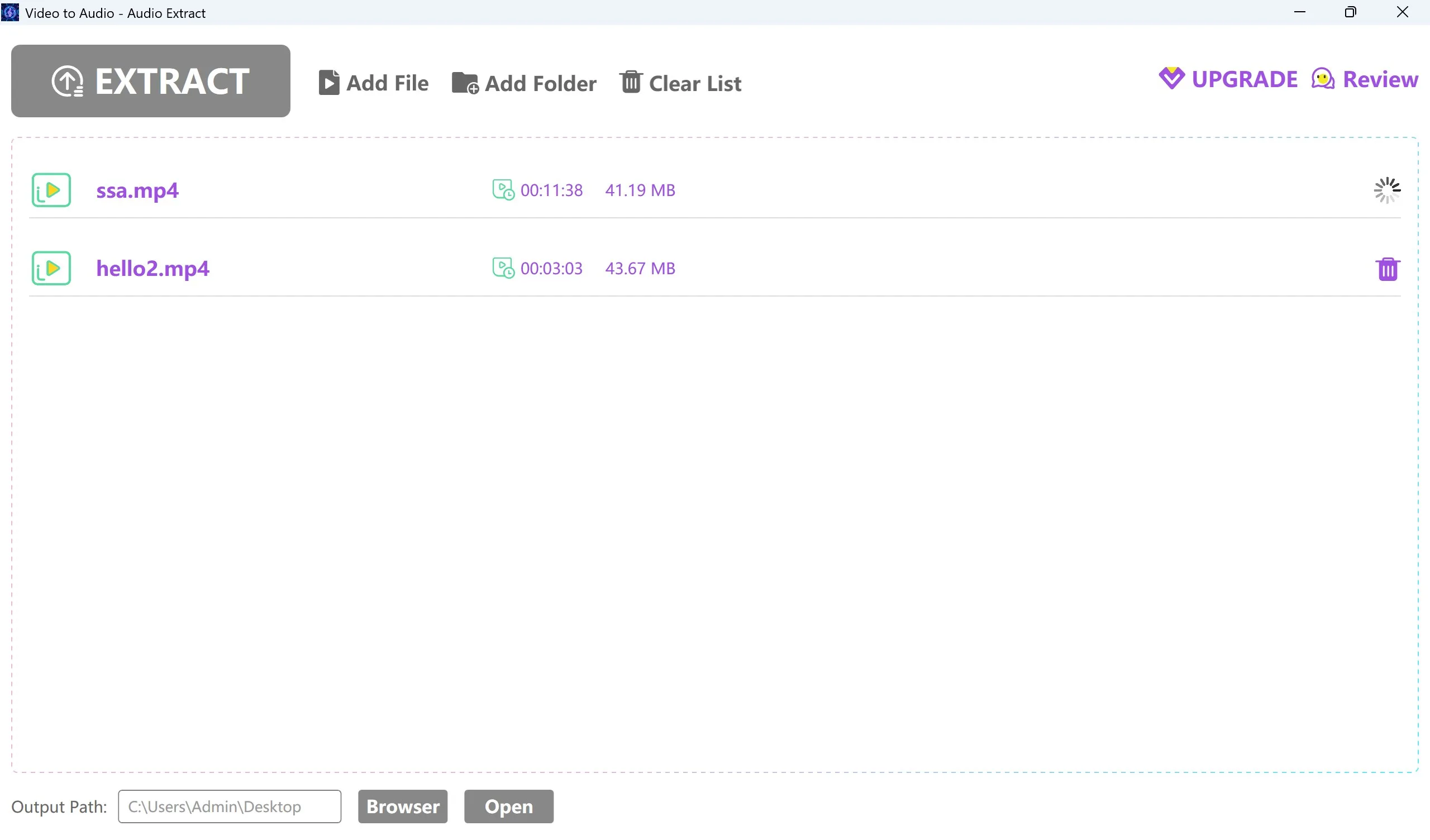 Video to Audio - Audio Extract screenshot 2