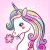 Unicorn Pixel Art - Glitter Coloring