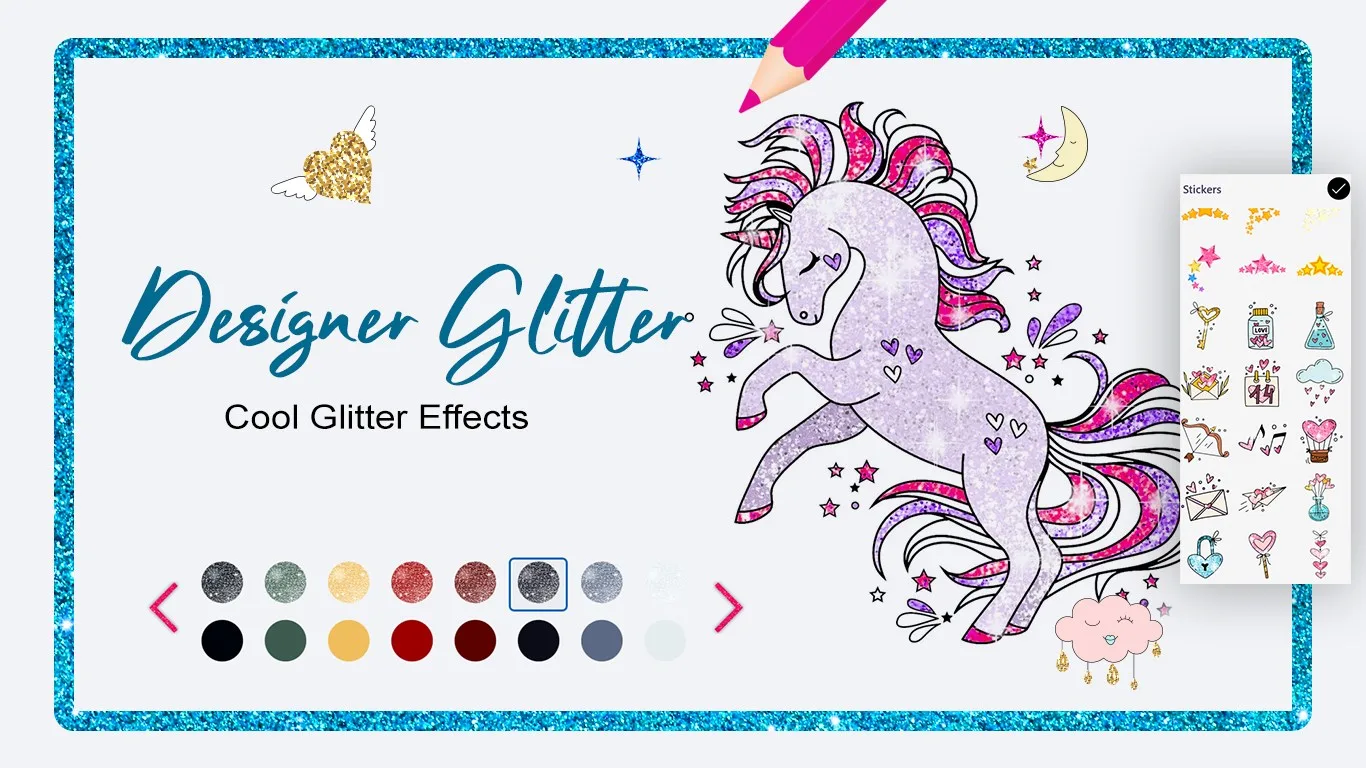 Unicorn Pixel Art - Glitter Coloring screenshot 5