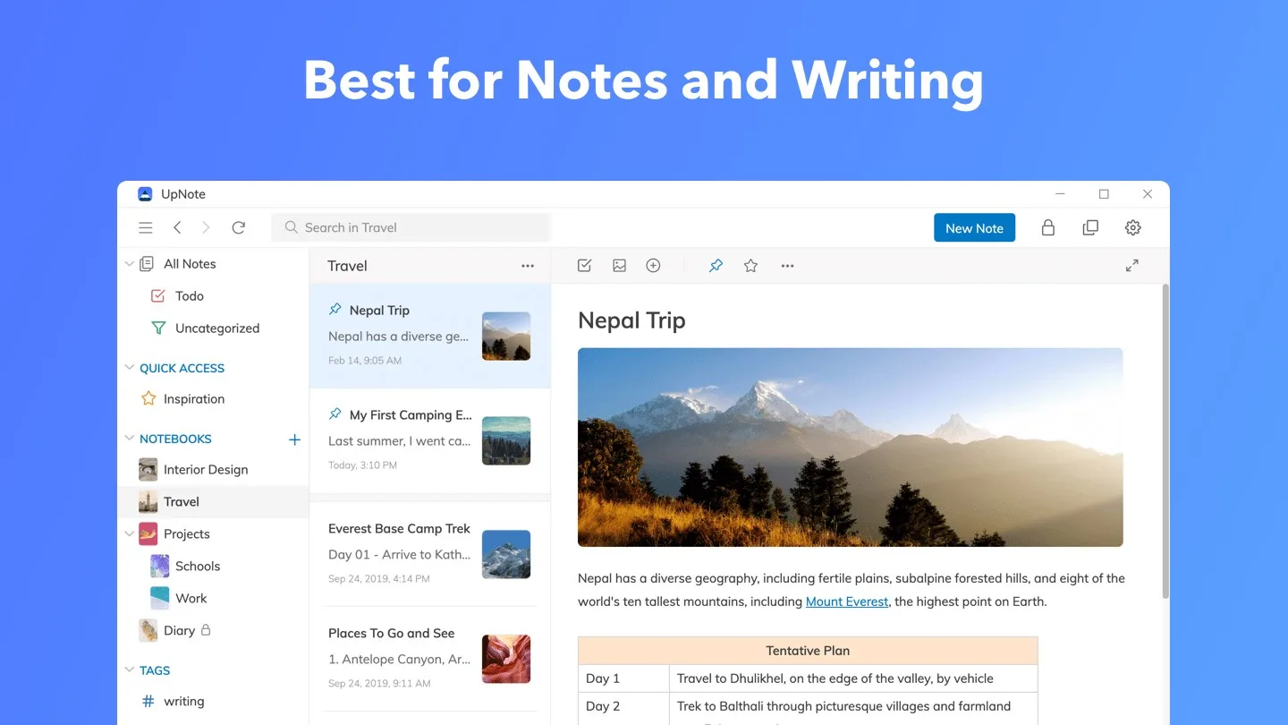 UpNote screenshot 1