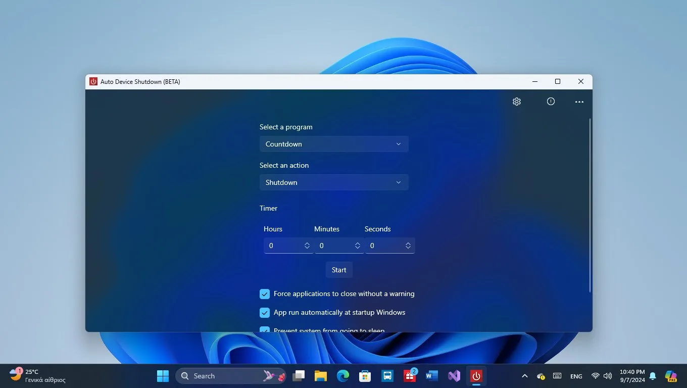 Auto Device Shutdown screenshot 1