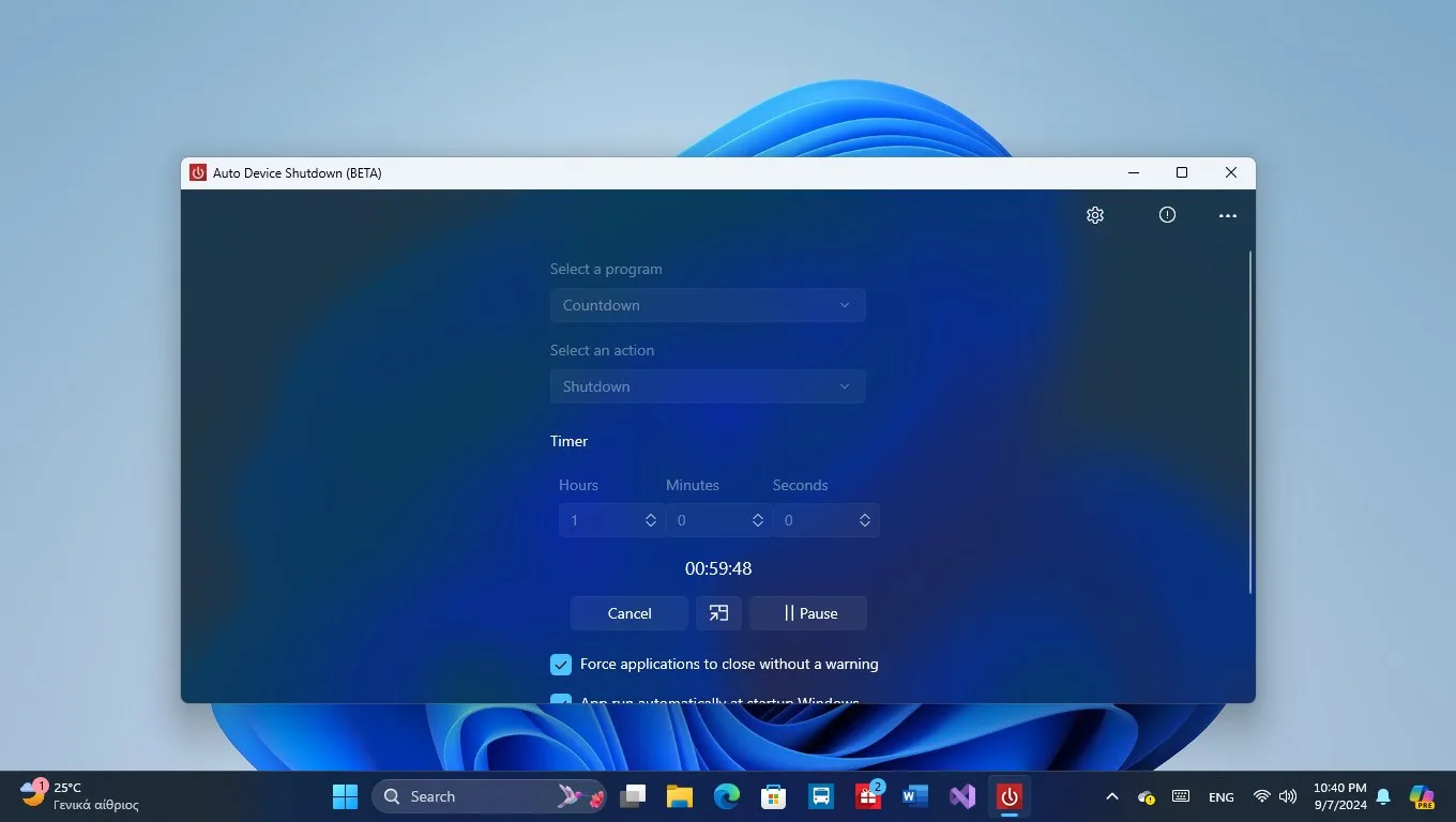 Auto Device Shutdown screenshot 2