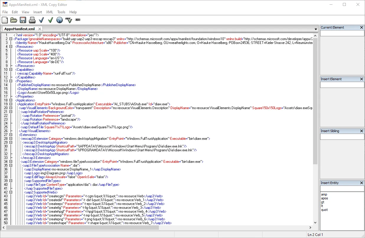 XML Copy Editor Store Edition screenshot 1