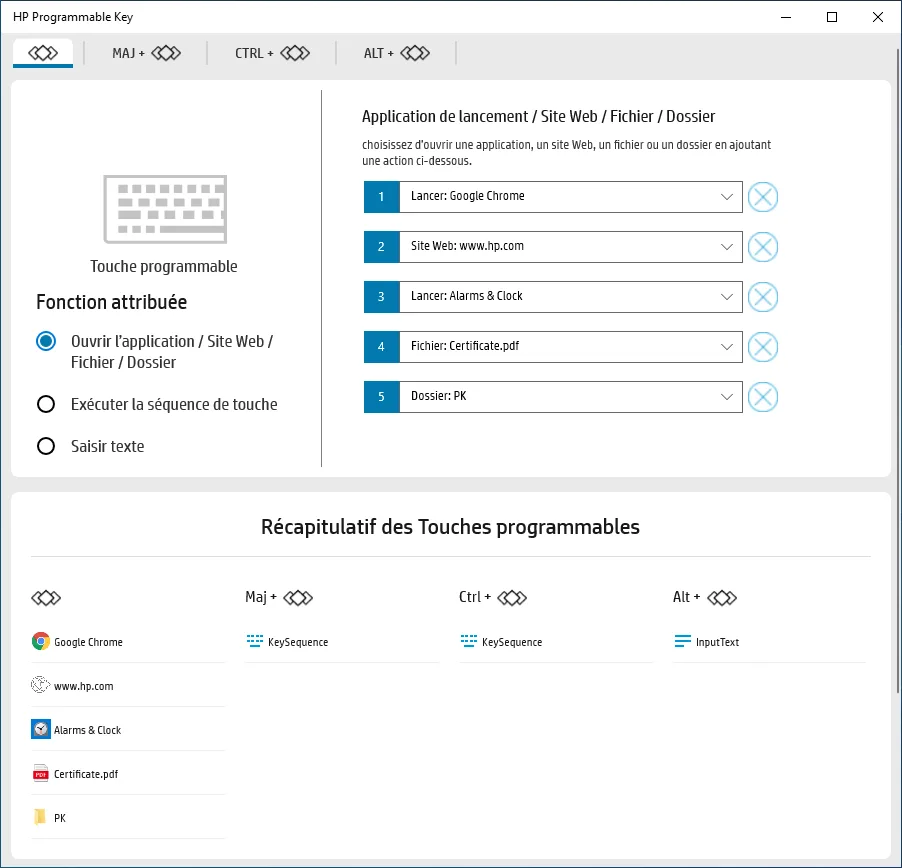 HP Programmable Key screenshot 3
