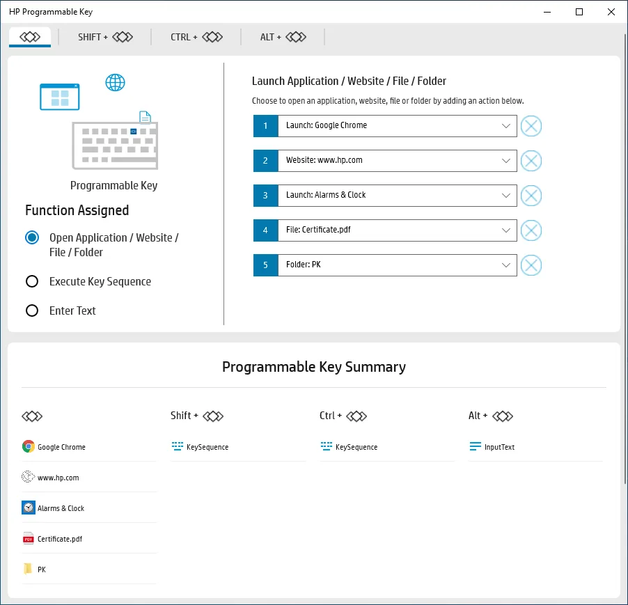 HP Programmable Key screenshot 4