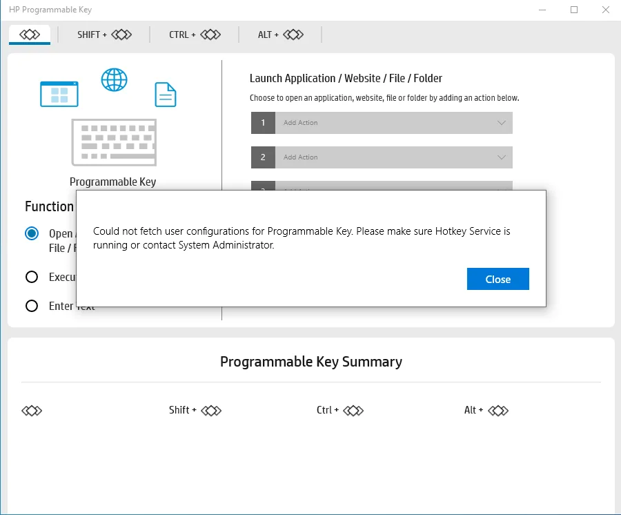 HP Programmable Key screenshot 5