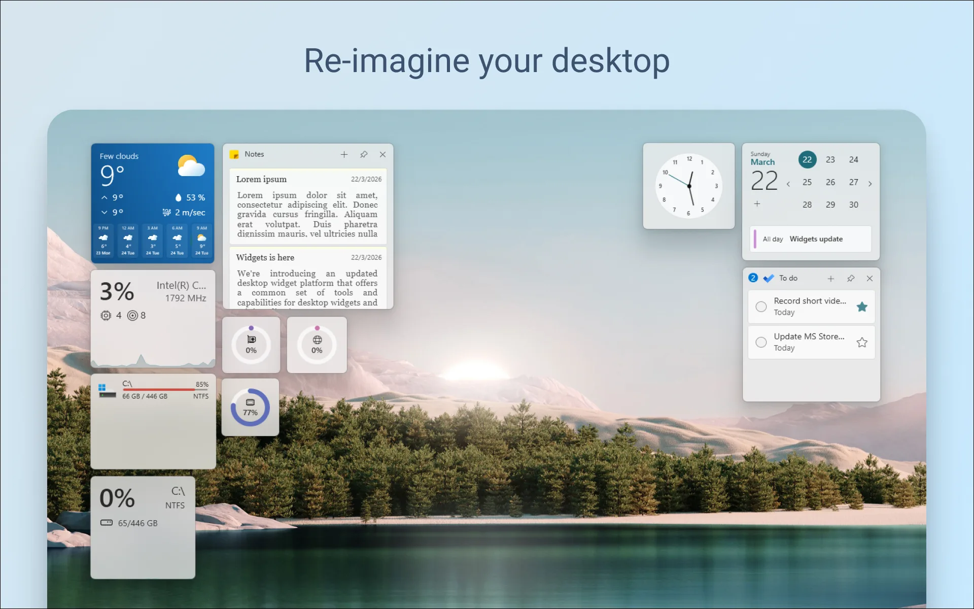 Widgets App - light desktop widgets screenshot 2