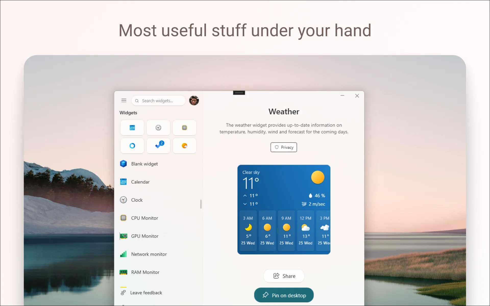 Widgets App - light desktop widgets screenshot 5