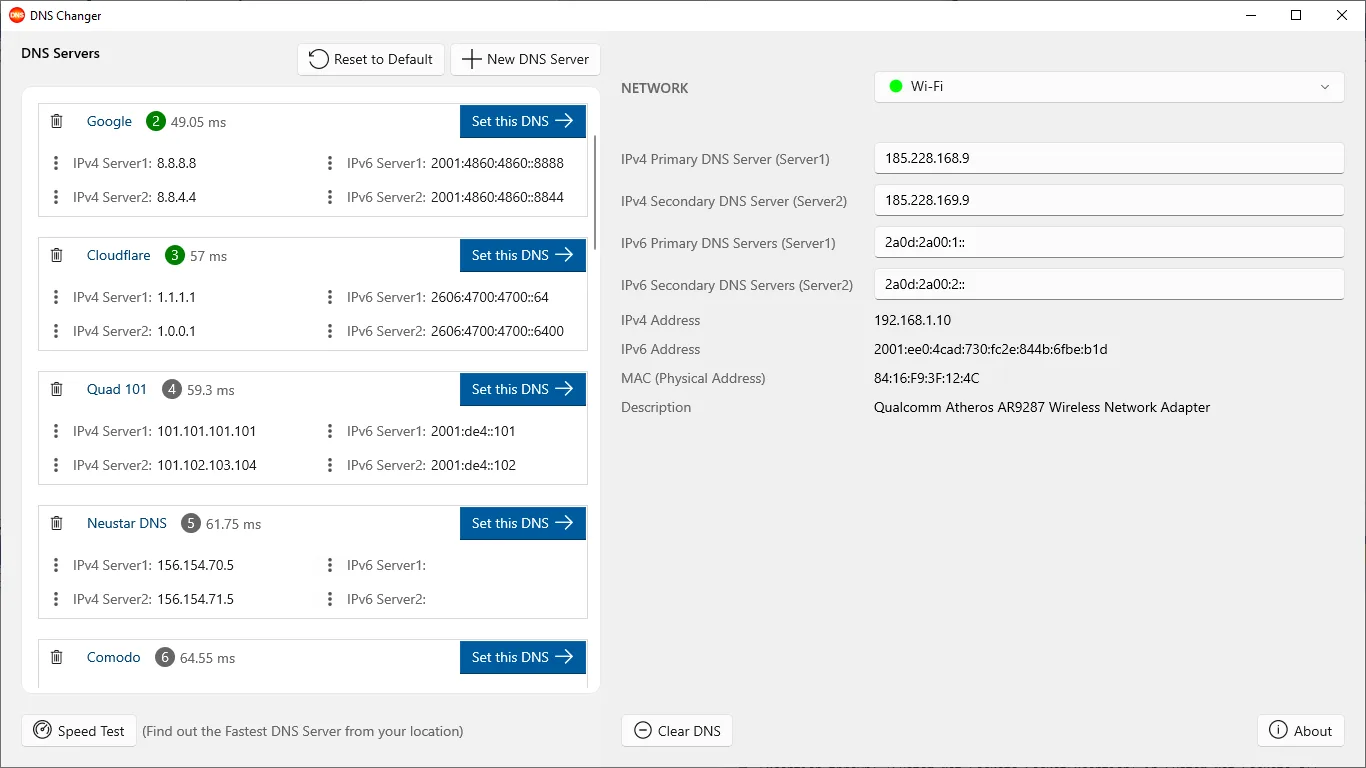 DNS Changer screenshot 3