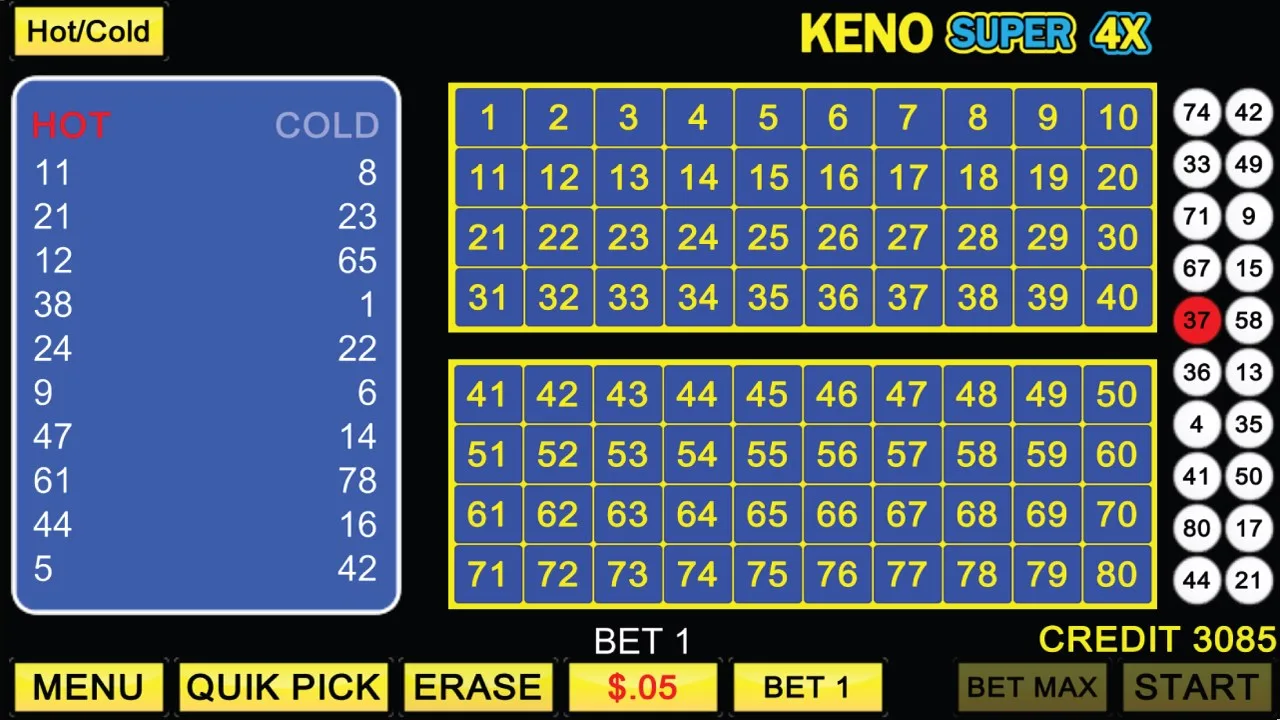 Keno Super 4X screenshot 2