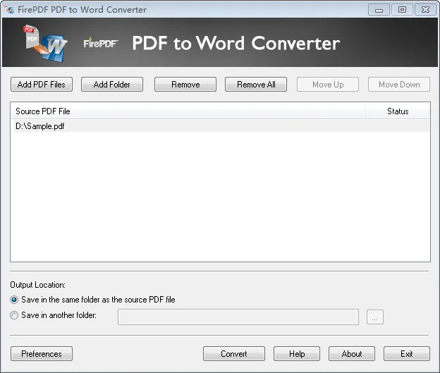 PDF to DOC (DOCX) Converter screenshot 1