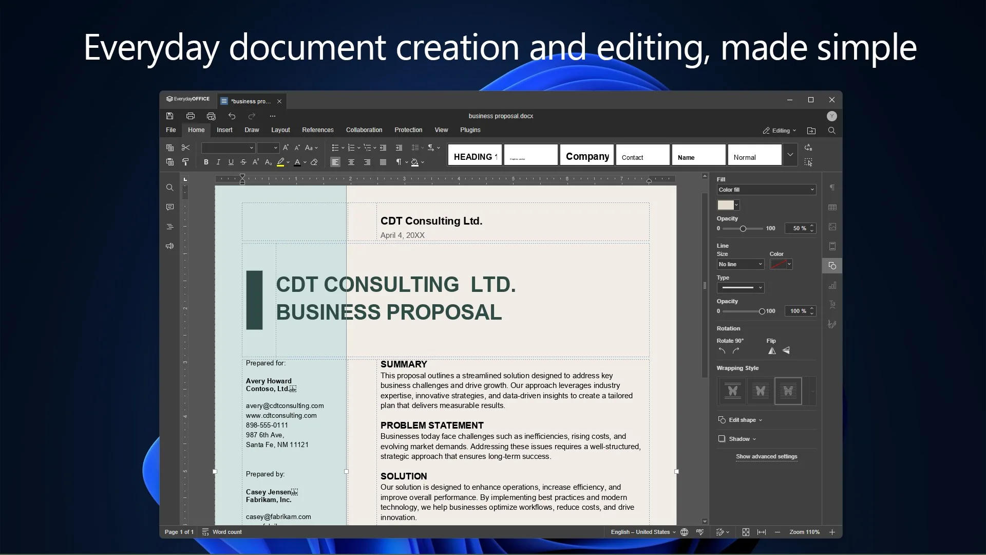 DOCX Editor Pro. screenshot 2