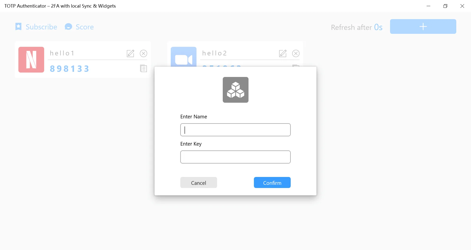 TOTP Authenticator – 2FA with local Sync & Widgets screenshot 2