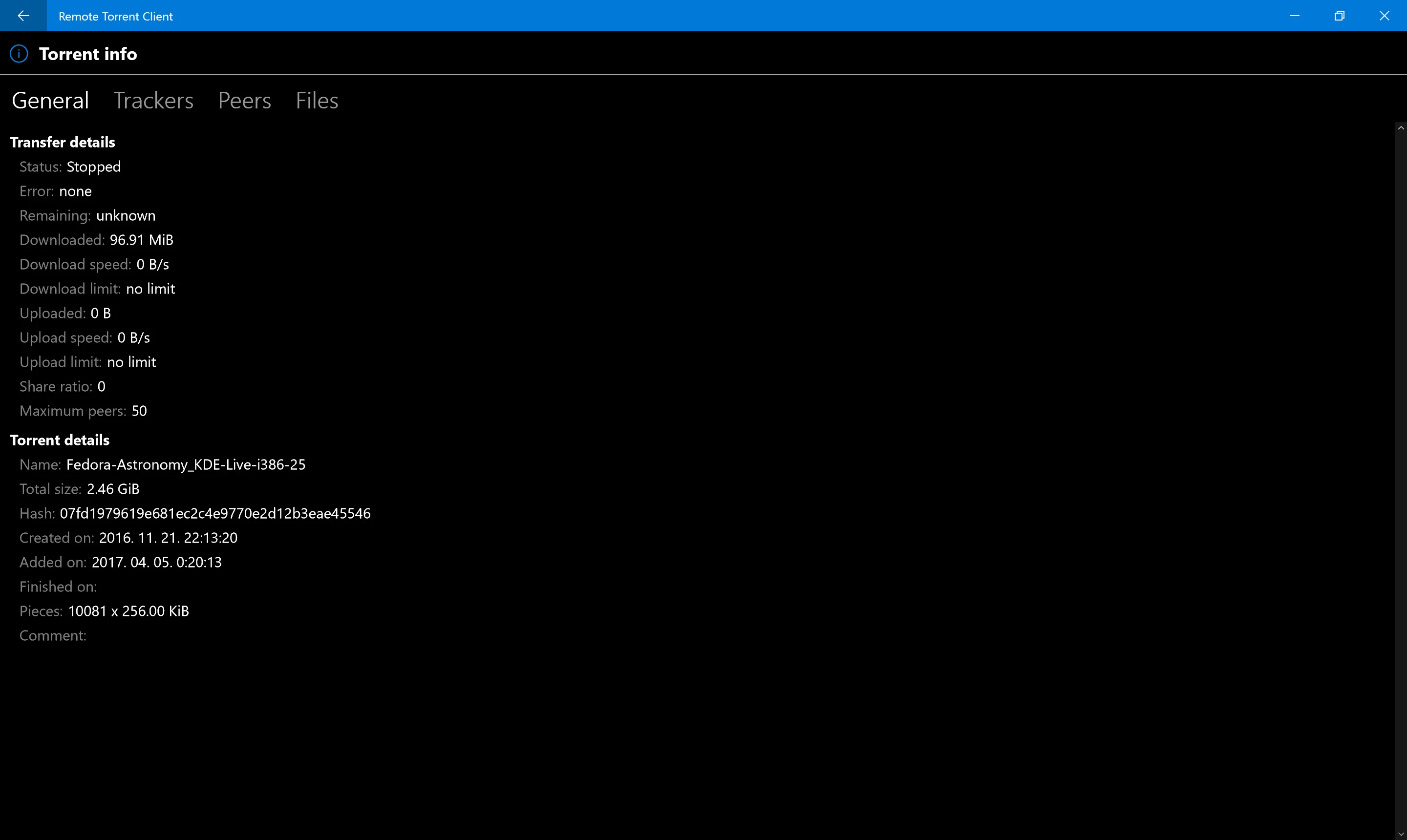 Remote Torrent Client screenshot 2