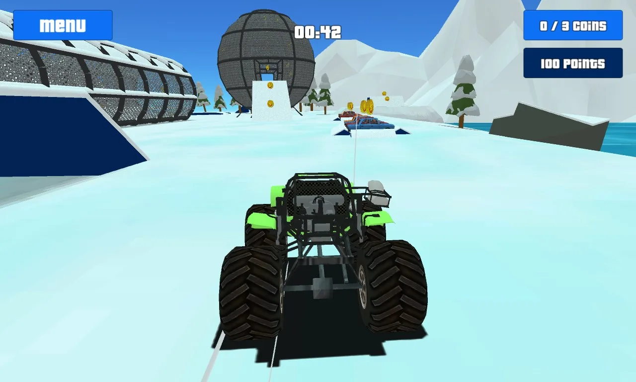 Baby Monster Truck Ice Racing screenshot 2