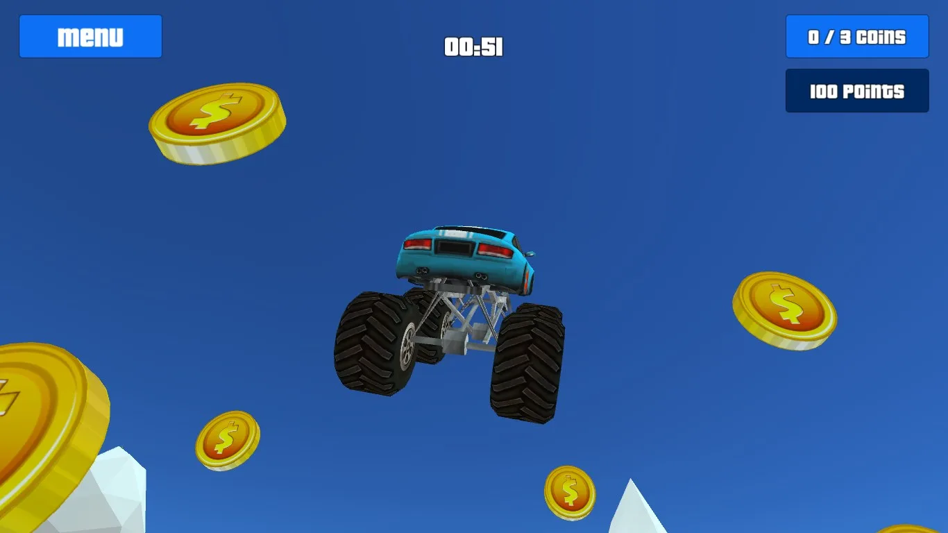 Baby Monster Truck Ice Racing screenshot 3