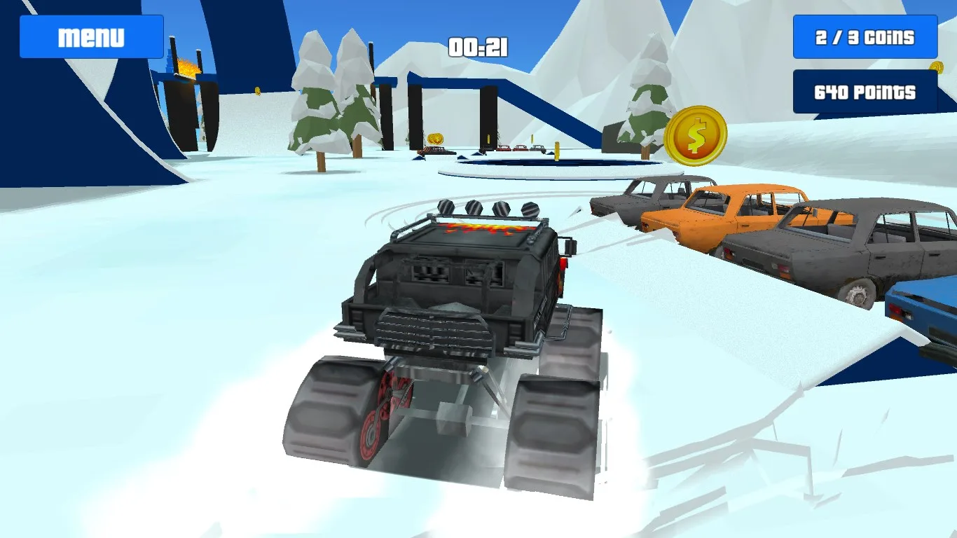 Baby Monster Truck Ice Racing screenshot 4