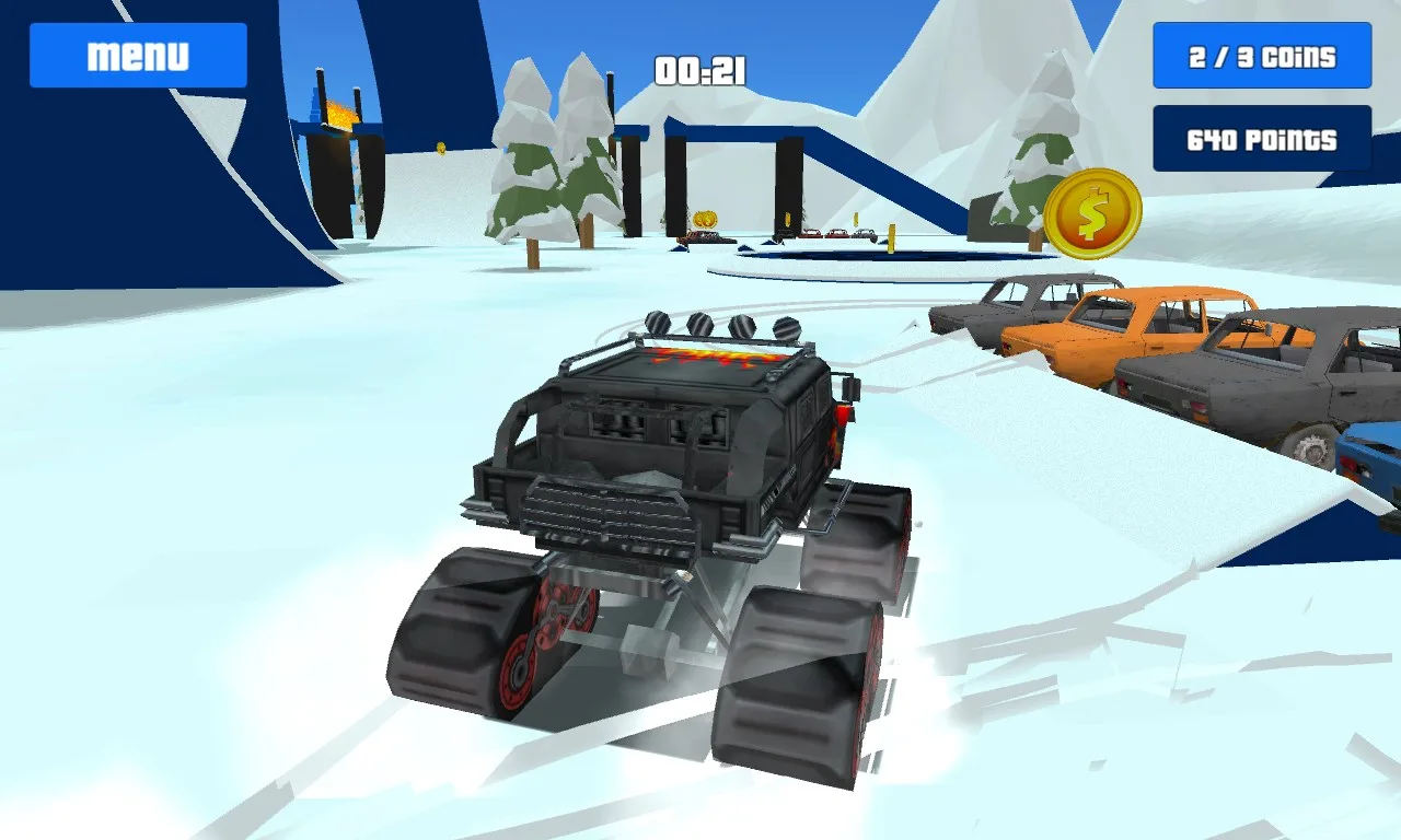 Baby Monster Truck Ice Racing screenshot 5