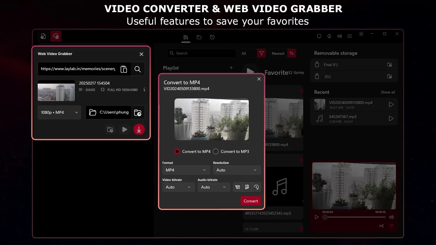 Play-list: Universal Media Player, Converter & Web Video Grabber screenshot 3