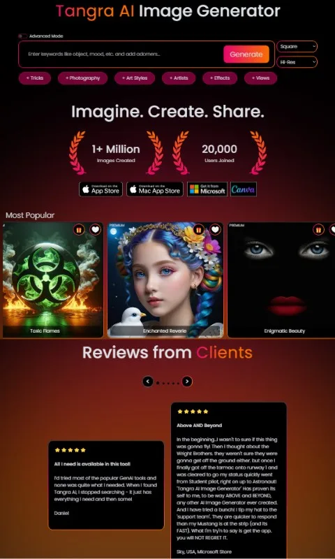 Tangra AI Image Generator screenshot 1