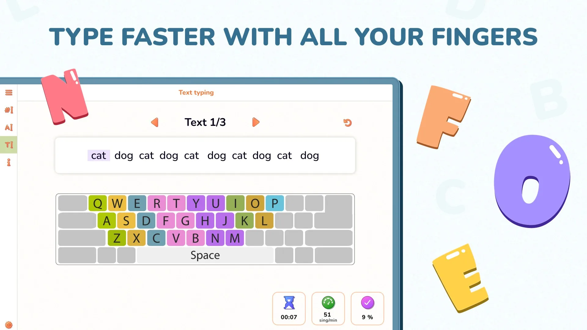 Typing Class for Kids — Qwerty world screenshot 1