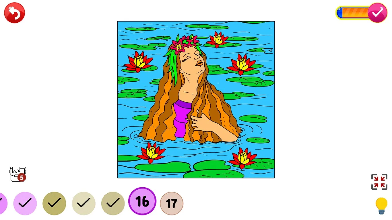 Mermaid Color By Number - Coloring book screenshot 2
