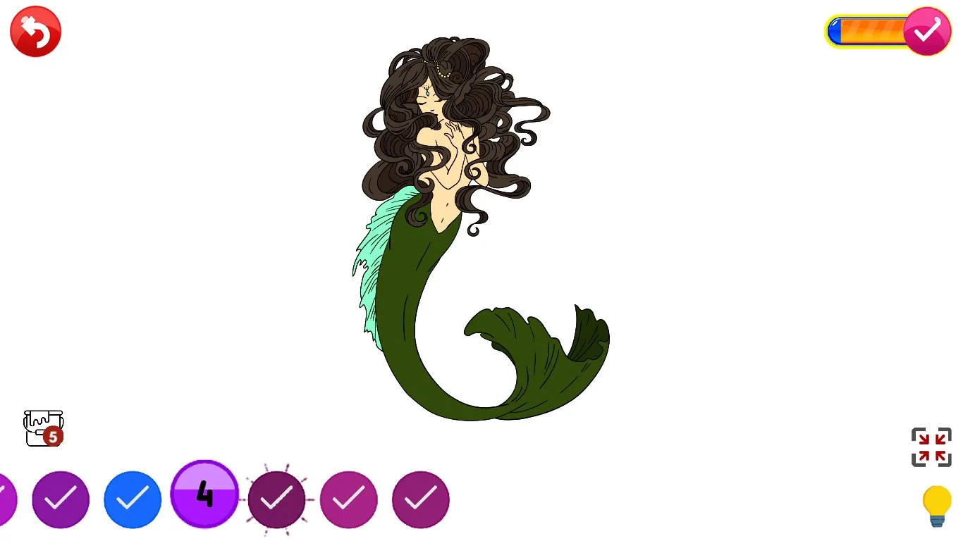 Mermaid Color By Number - Coloring book screenshot 4