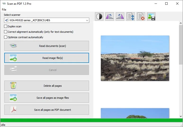 Scan as PDF screenshot 1