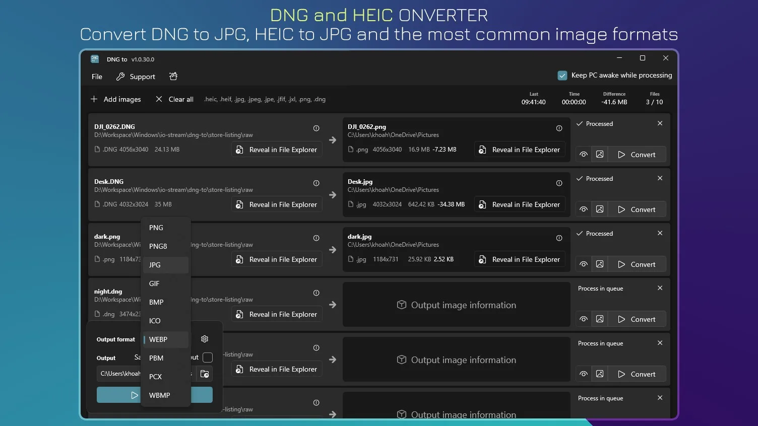 DNG to - DNG to JPG - HEIC to JPG screenshot 1