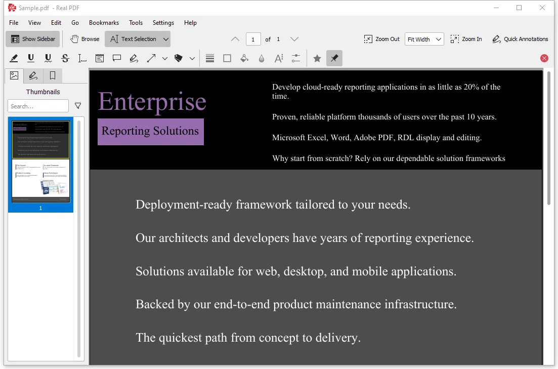 Real PDF Reader screenshot 1