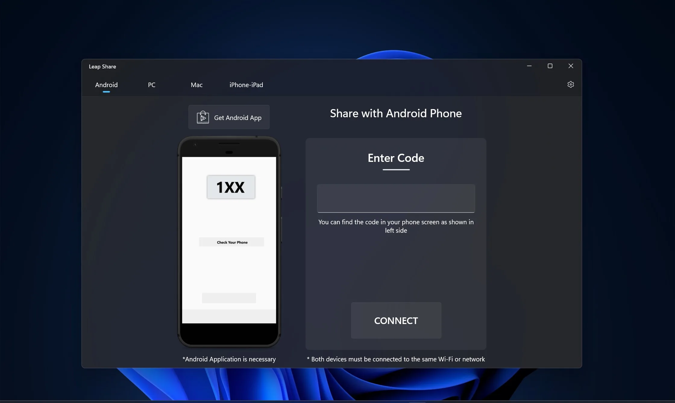 Leap Share - Pc Phone File Transfer screenshot 1
