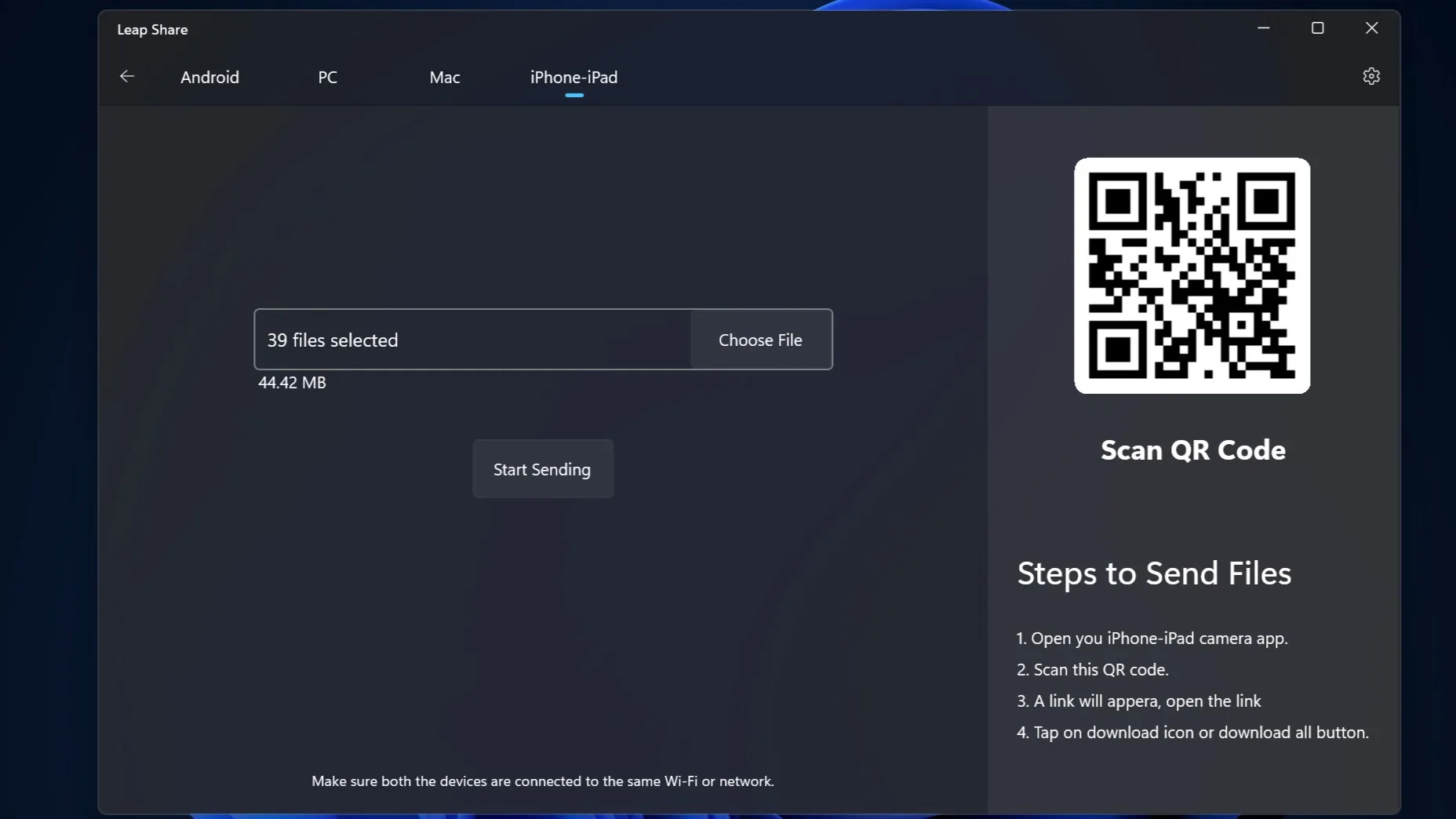 Leap Share - Pc Phone File Transfer screenshot 5