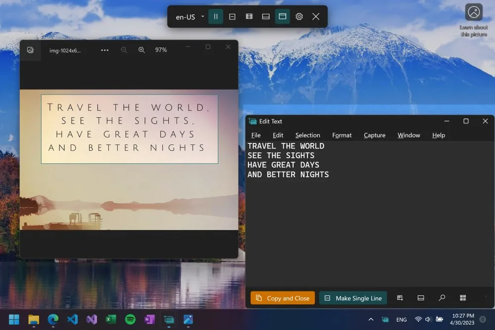Text Grab - OCR and much more screenshot 1