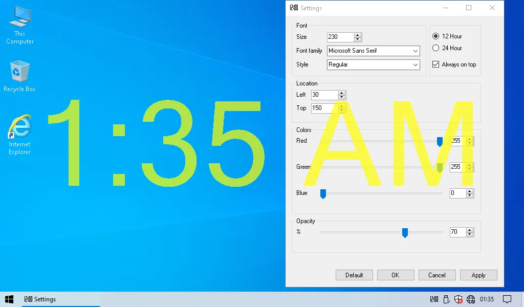 Desktop - Clock screenshot 2