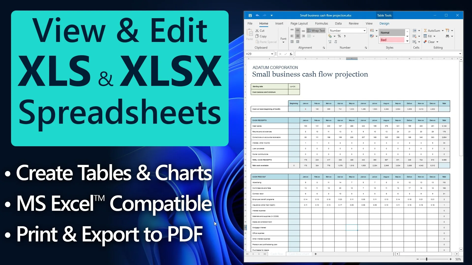XLSX Editor Express screenshot 1