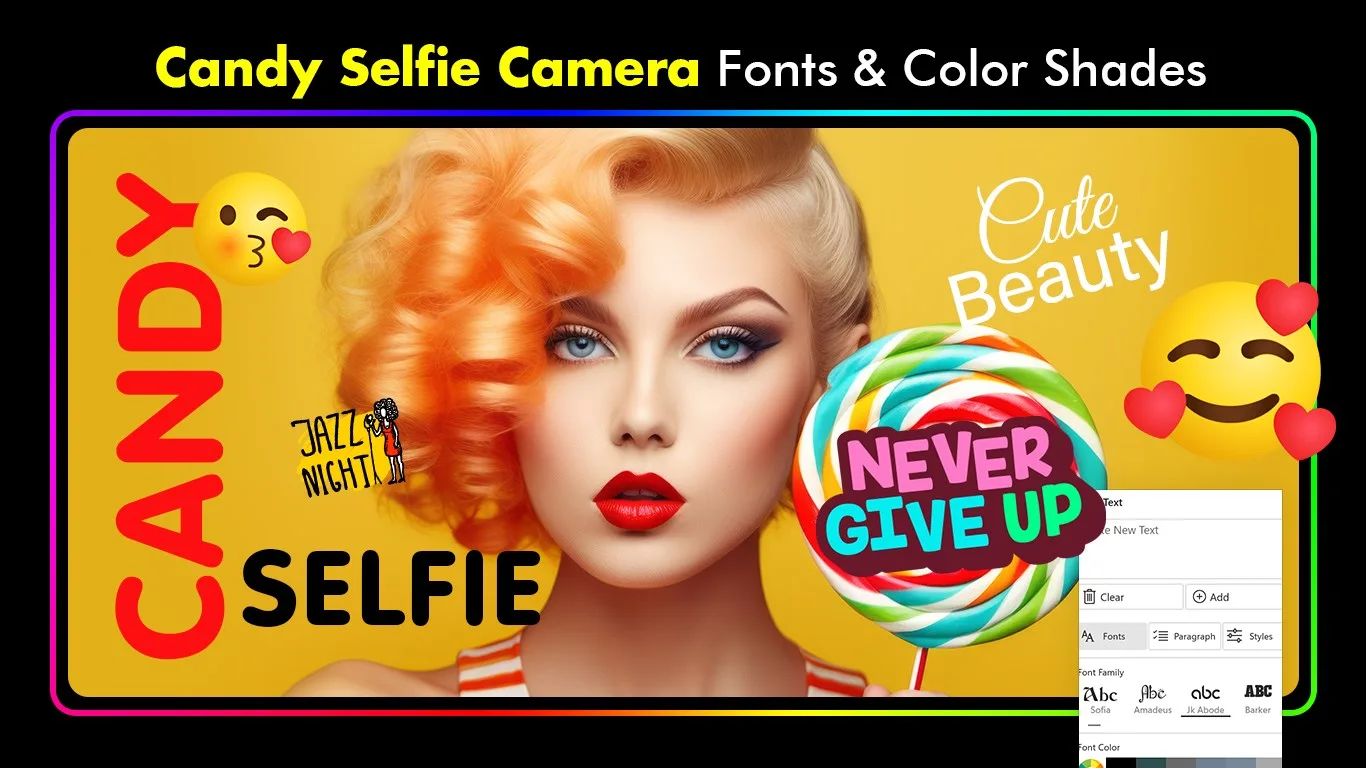 Candy Selfie Camera - Collage Maker & Selfie Editor screenshot 4