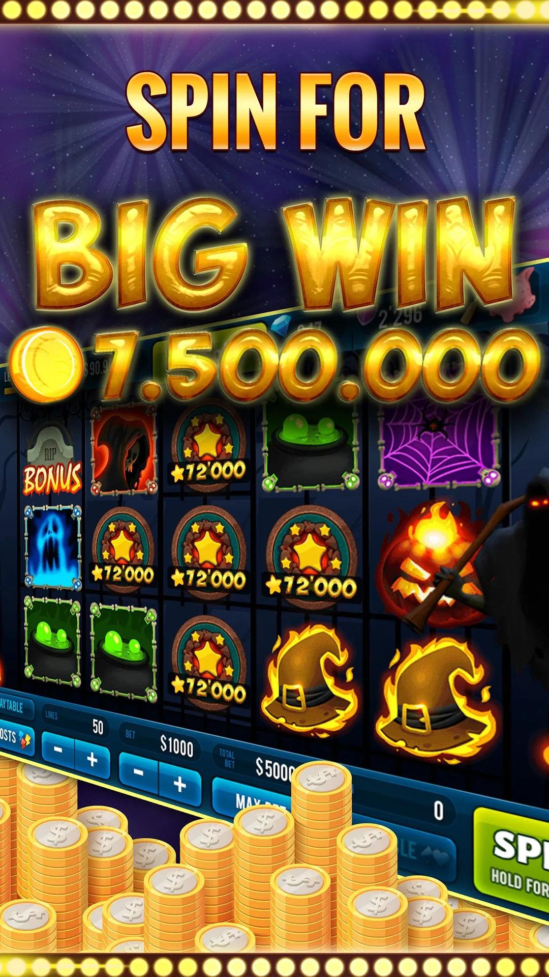 Halloween Slot Machine Game screenshot 1