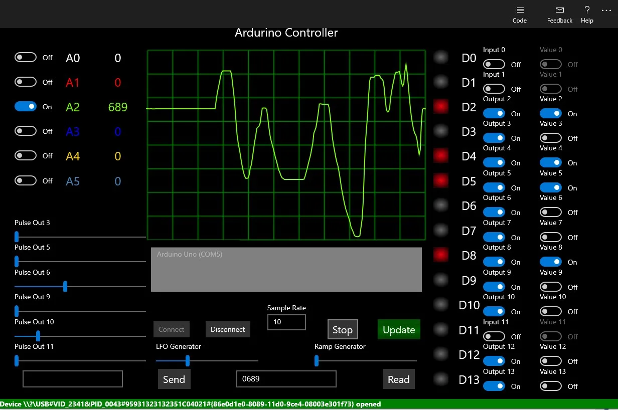 Ardurino Controller screenshot 2