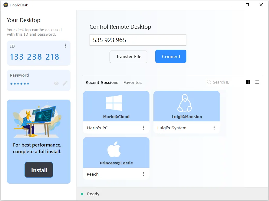 HopToDesk screenshot 1