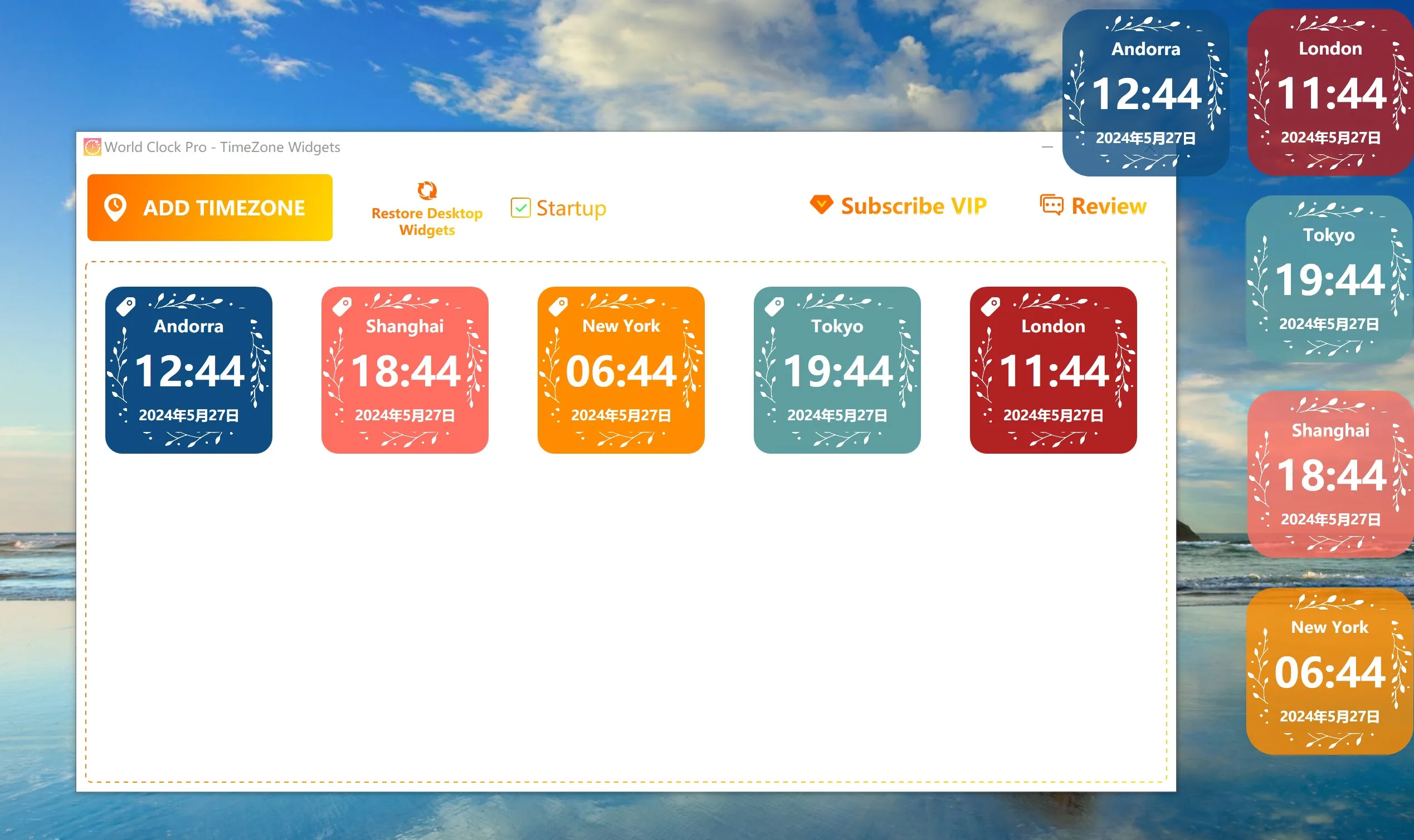 World Clock Pro - TimeZone Widgets screenshot 2
