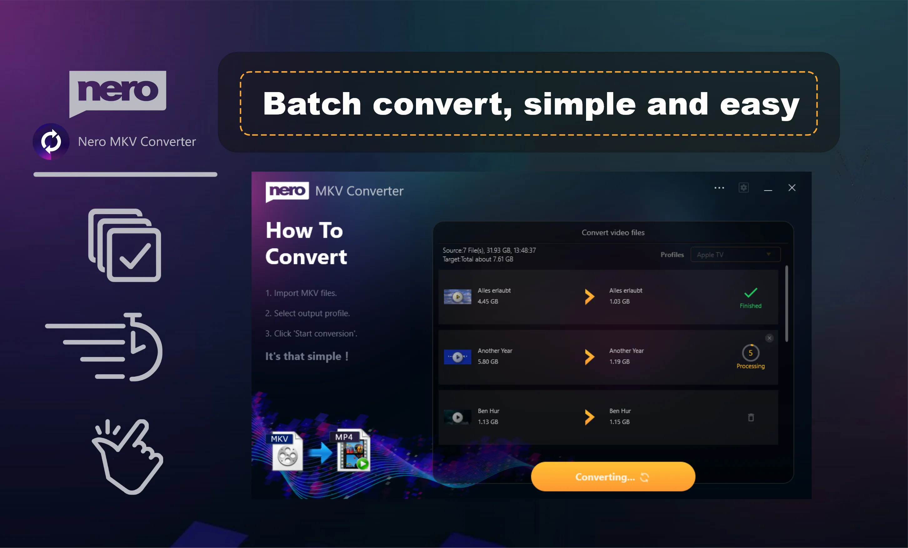 MKV to MP4 Converter by Nero screenshot 1
