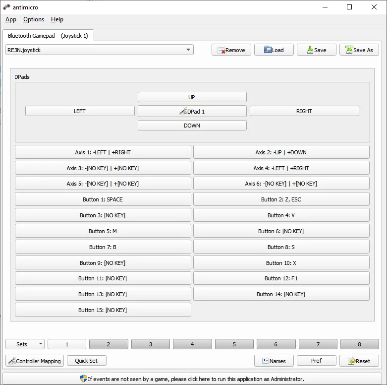Antimicro screenshot 1