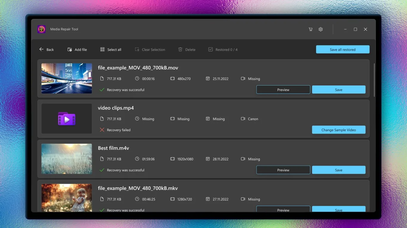 Media Repair Tool screenshot 2