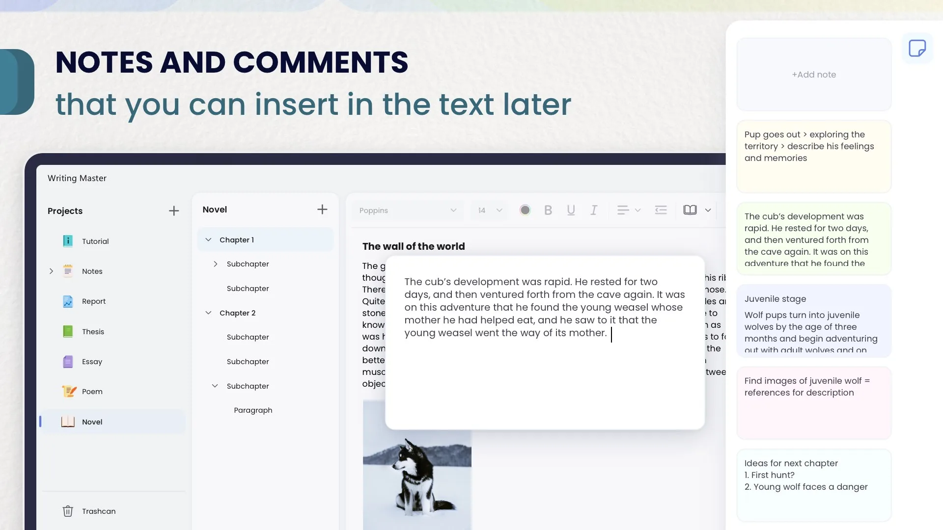 Writing Master - Essay and Novel Writer screenshot 2