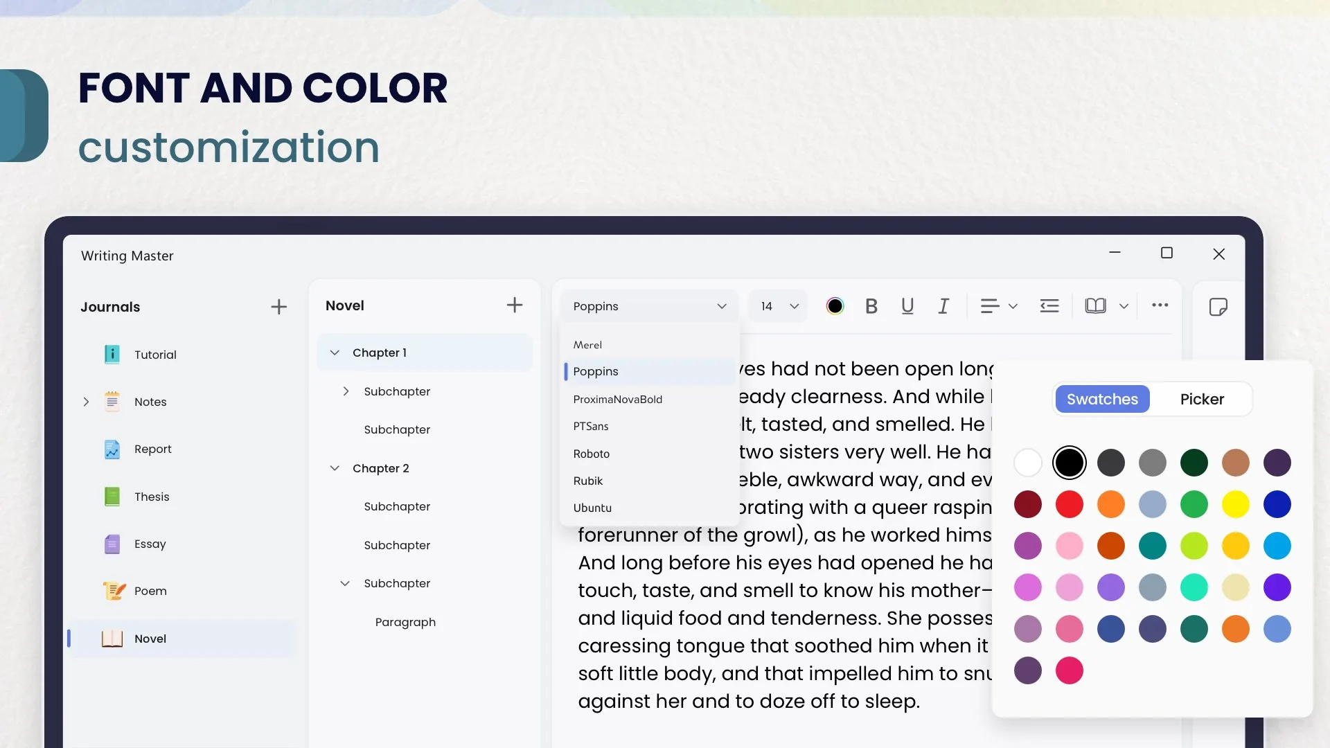 Writing Master - Essay and Novel Writer screenshot 5