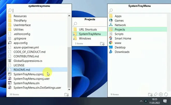 SystemTrayMenu screenshot 4