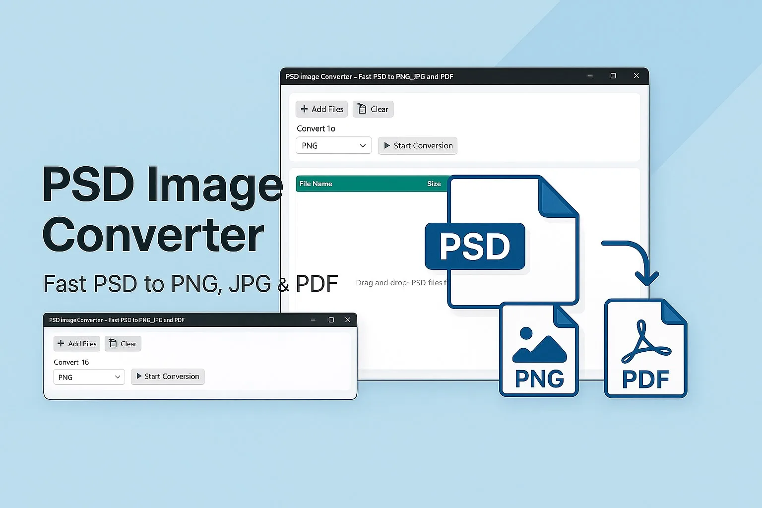 PSD To PNG, JPG & PDF screenshot 3