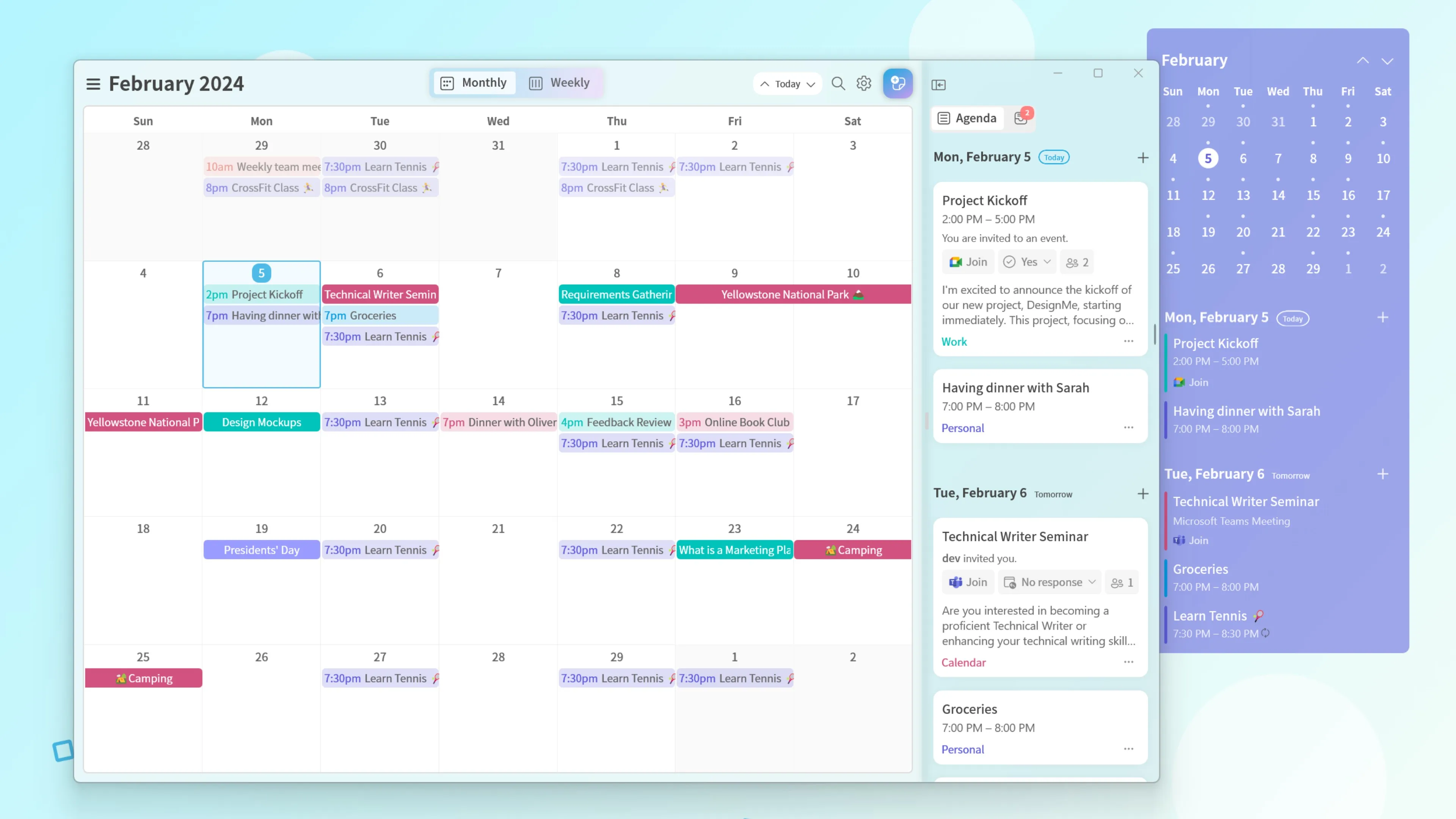 Me Calendar screenshot 1