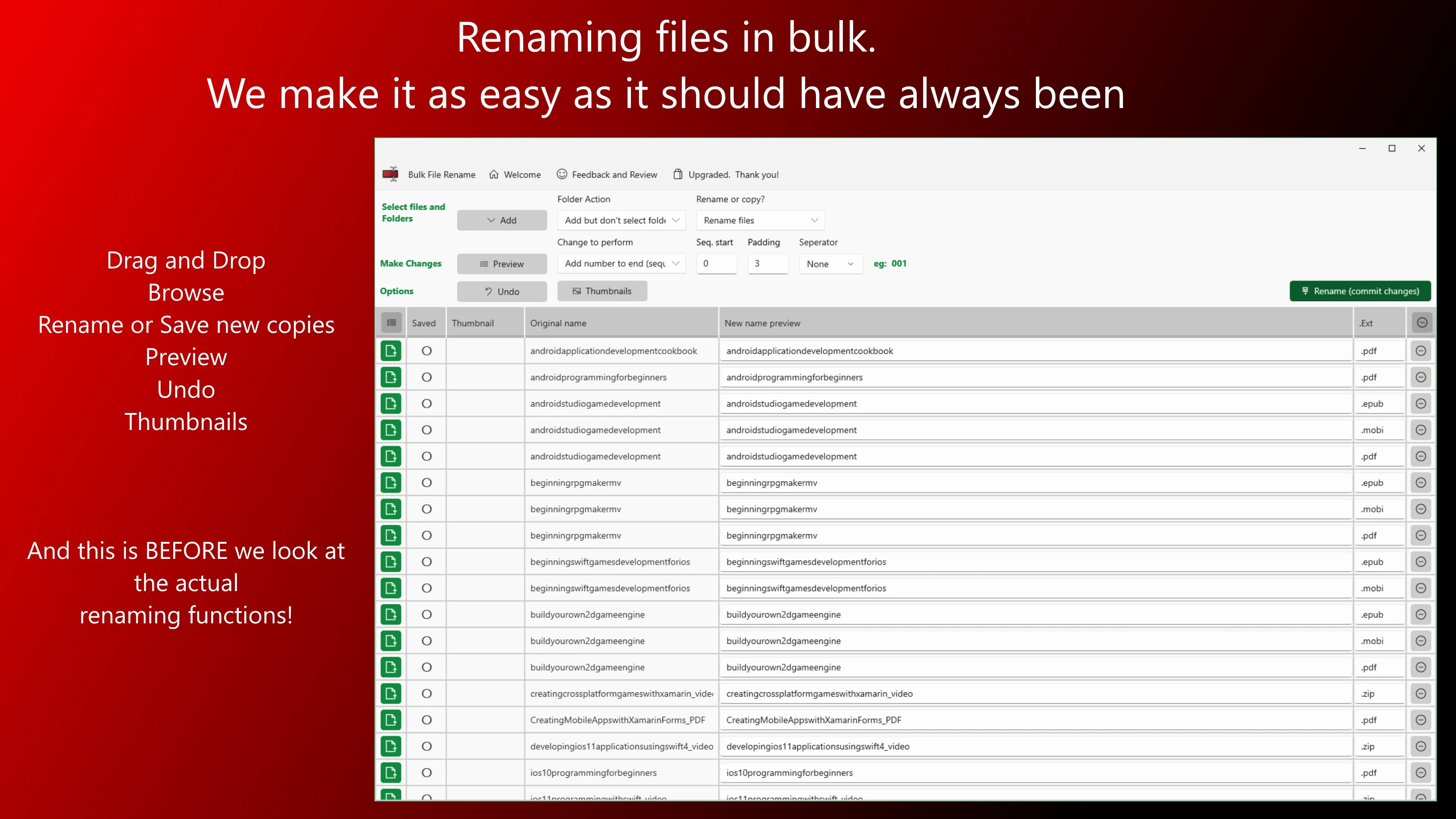 Bulk File Rename screenshot 1
