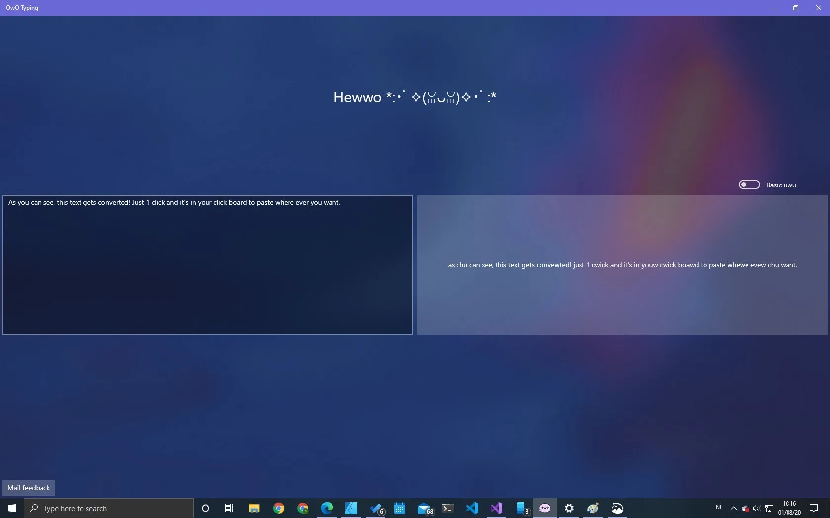 OwO Typing screenshot 1